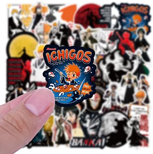 Bleach Anime Çıkartmalar Laptop için 50 adet Paketi, Ichigo Çıkartmalar Gençler Boys için, serin Araba Bilgisayar