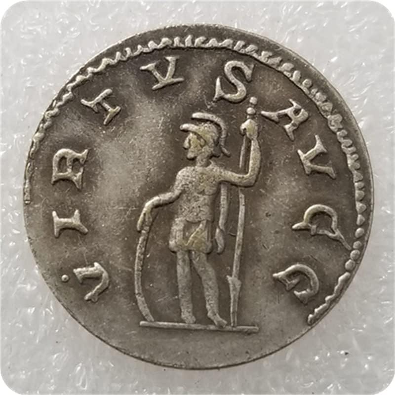 Antika El Sanatları Roma Paraları Hatıra paraları Pirinç Gümüş Kaplama Gümüş Dolar Gümüş Yuvarlak * 3420