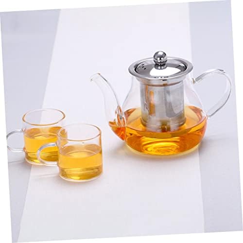 BESTonZON 2 Takım Demlik Cam Stovetop çay su ısıtıcısı çaydanlık Stovetop Cam Çay Isıtıcılar cam çaydanlık Demlik