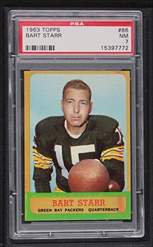 1963 Topps 86 Bart Starr Green Bay Packers (Futbol Kartı) PSA PSA 7.00 Packers Alabama