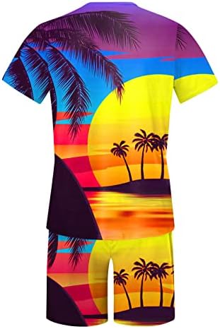 Erkek Hawaii Setleri Erkekler İlkbahar Yaz Kıyafeti Plaj Kısa Kollu Baskılı Gömlek kısa Takım Elbise Gömlek Pantolon