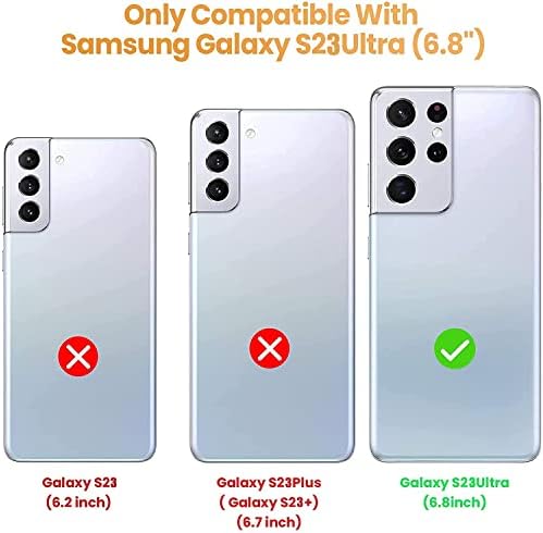 Tuokiou Samsung Galaxy S23 Ultra Kılıf ile uyumlu, cüzdan Kılıf Slim Fit Kart Yuvası Degrade Kılıf Koruyucu Yumuşak