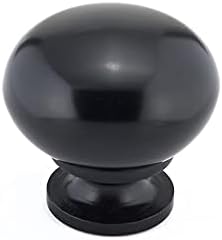 Richelieu Donanım BP592390 Rockaway Koleksiyonu 1 1/4 inç (32 mm) Siyah Fonksiyonel Dolap Topuzu Siyah Kaplama