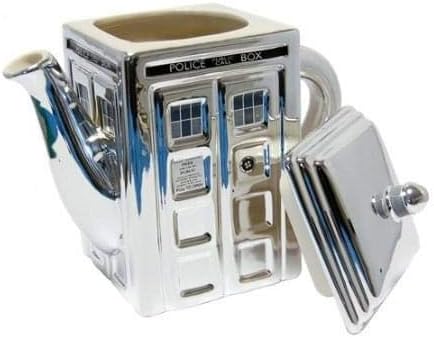 Yeraltı Oyuncakları Doctor Who Tardıs 3 Boyutlu Seramik Gümüş Çaydanlık