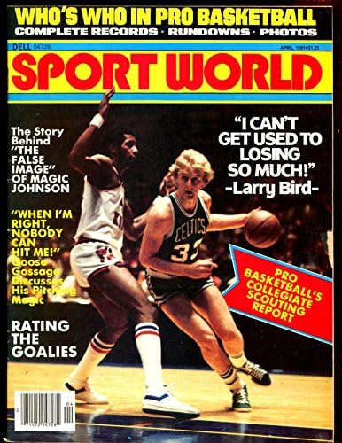 Nisan 1981 Sportsworld Larry Bird ile Kim Basketbol Ön Kapak-İmzalı NBA Dergileri