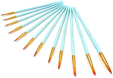 LİRUXUN 12 Adet Profesyonel Boya Fırçaları Naylon Saç Sanatçısı Boyama Fırçası Akrilik Yağ Suluboya Sanat Malzemeleri