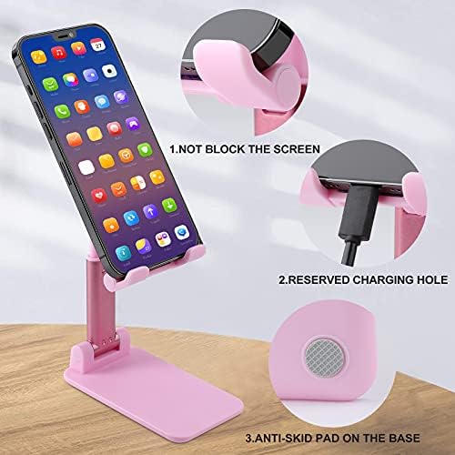 Pembe Unicorn At Cep Telefonu Standı Katlanabilir Ayarlanabilir Cep Telefonu Tutucu Masaüstü Dock iPhone Anahtarı