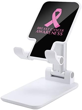 Pembe Meme Kanseri Bilinçlendirme Cep Telefonu Standı Katlanabilir Ayarlanabilir Cep Telefonu Tutucu Masaüstü Dock