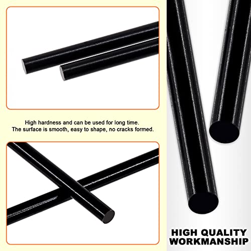 Tanstik 2 Adet 6mm x 356mm ve 15 Adet 3mm x 100mm 304 Paslanmaz Çelik Çubuklar Siyah Yuvarlak Metal Çubuklar Dişli