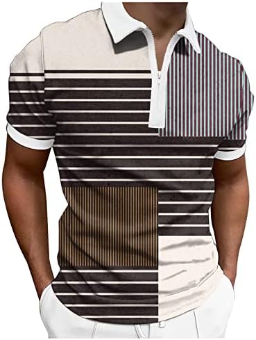 Erkek polo gömlekler, erkek gömleği Golf Gömlek Retro Renk Açık Sokak Kısa Kollu Düğmeli Baskı Giyim