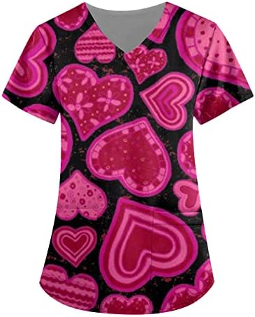 Kadınlar için Sevgililer Gömlek Bayan Yaz Üstleri Grafik Tees Artı Boyutu Y2k Giysileri Rahat Rahat Moda Baskı Kısa