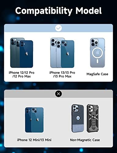 Kimguard Manyetik Vegan Deri Cüzdan, MagSafe Kart Tutucu iPhone 13/13 Pro/13 Pro Max/12/12 Pro/12 Pro Max ile Uyumlu,