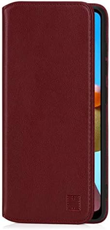 32nd Klasik Serisi 2.0 - Gerçek Deri Kitap Cüzdan Kılıf Kapak Samsung Galaxy A21 (2020), Kart Yuvası ile Gerçek Deri