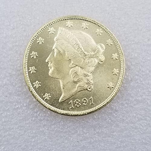 QİNGFENG Antika El Sanatları 1891 CC Baskı Amerikan altın madalyonlar Yabancı Gümüş Dolar Gümüş Mermi