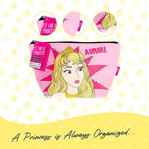 ÇILGIN Güzellik Çılgın Güzellik Disney Pop Prenses Aurora Kozmetik çantası seti Vücut Yıkama ve Puf Çanta ile Kraliyet