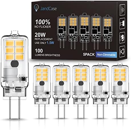 JandCase G4 LED Ampul, AC/DC 12 V, 1.5 W (20 W Halojen Ampul Değiştirme), JC Tipi Peyzaj Ampul, yumuşak Beyaz 3000