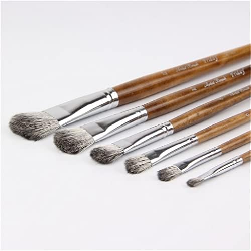 SLSFJLKJ 6 adet Saç Fırçası Suluboya Boya Fırçası Sanat Malzemeleri Seti Çizim Boyama Fırça Kalem Sanatçı Yağlıboya