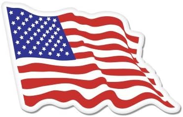 Amerikan Bayrağı Sallayarak vinil yapışkan-Araç Telefonu Kask tampon çıkartması Çıkartması