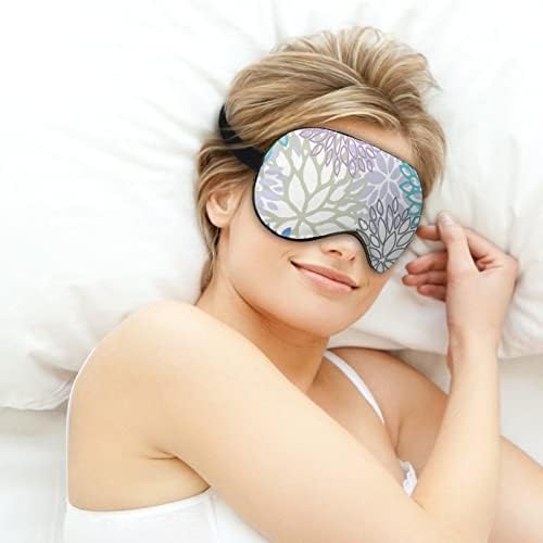 Dahlia Pinnata Çiçek Komik Uyku Göz Maskesi Yumuşak Körü Körüne Göz Kapağı Ayarlanabilir Kayış ile Gece Siperliği