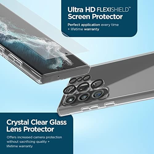 Kılıf-Mate Samsung Galaxy S23 Ultra Kılıf [3in1] FlexiShield Ekran Koruyucu ve Kamera Lens Koruyuculu [6.8] [12FT