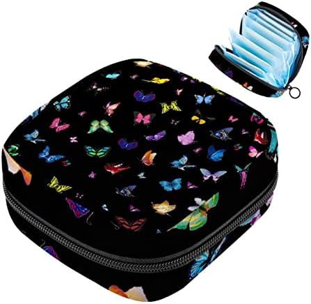 Renkli Küçük Kelebek Adet Dönemi Çantası temizlik peçeteleri saklama çantası Seyahat Tamponlar Çanta Toplamak Kadınsı