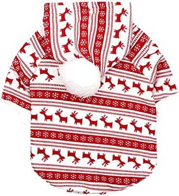 Köpek Kalın Yastıklı sıcak tutan kaban Yelek Noel Pet Kazak Hood Sonbahar ve Kış Pet Kostümleri Kıyafetler Yavru Kazak