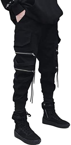 Erkek koşucu pantolonu Y2k Baggy Techwear Kargo Pantolon Goth Hip Hop Harem Taktik eşofman altları Streetwear