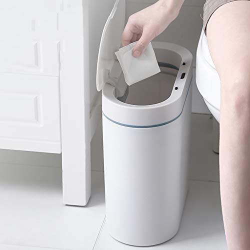 ZHAOLEI Akıllı sensörlü çöp kovası Can Elektronik Otomatik Ev Banyo Tuvalet Su Geçirmez Dar Dikiş Sensörü Kutusu