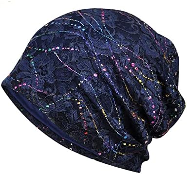 Xilery kadın sarkık şapka Yaz Kafatası Kap Türban Yumuşak Dantel Uyku Kemo Şapka