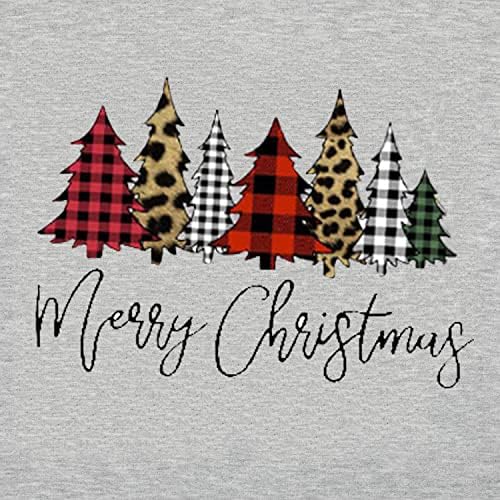T & Yirmili Kadınlar Merry Christmas Tişörtü Komik Noel Kardan Adam Araba Kazak Noel Ekose ağaç üstler