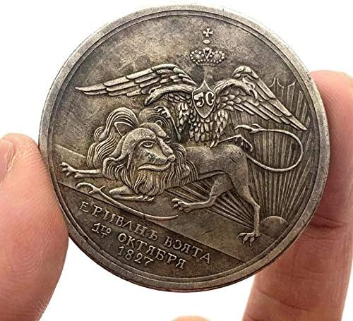 Ada Cryptocurrency 1827 Dolaşıp Sikke Aslan Kartal Mücadele Favori Sikke hatıra parası Gümüş Kaplama Bitcoin Aita