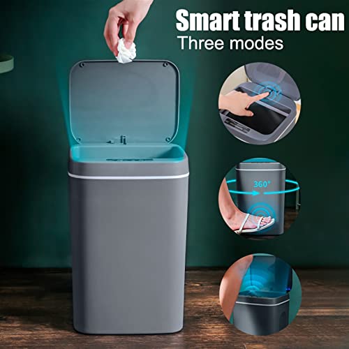 ZUKEELJT çöp tenekesi 12-16L Akıllı çöp tenekesi Otomatik sensörlü çöp kovası Elektrikli çöp kutusu Mutfak Banyo için
