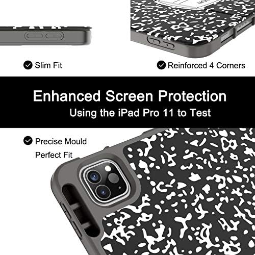 Soke iPad Pro 11 İnç Kılıf ile kalemlik (Kitap Siyah) Paket Stylus Kalem ile iPad için Avuç İçi Reddi