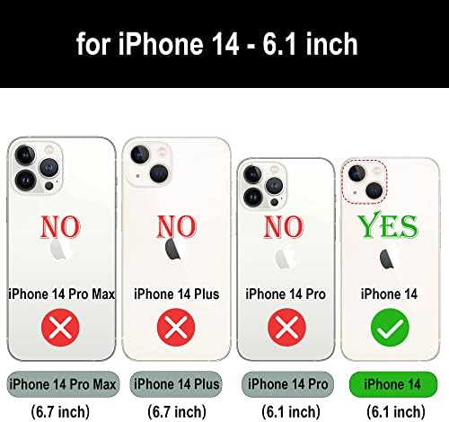 Kadınlar için iPhone 14 Cüzdan Kılıfı için DKDKSİP, RFID Engelleme Kart Tutuculu Kablosuz Şarjı Destekleyin, Deri