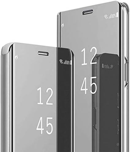 Samsung Galaxy A13 5G Kılıf ile uyumlu Flip Deri Kapak Temizle S-Görünüm Ayna Darbeye Kapak Kickstand ile Anti-Scratch