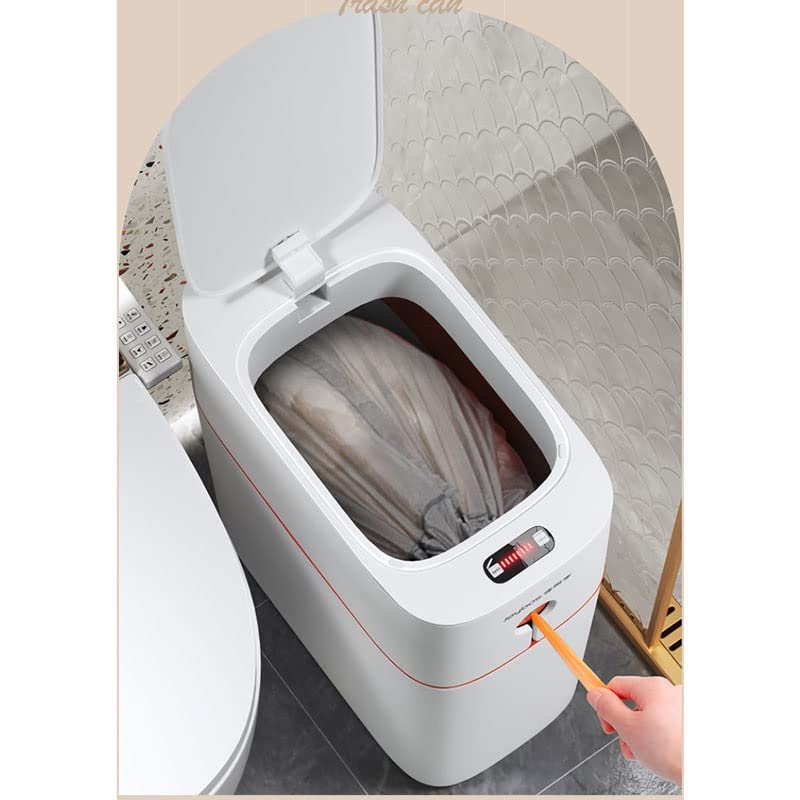 ZSEDP Elektronik Otomatik çöp tenekesi Otomatik Paketleme 13L Ev Tuvalet Banyo Atık çöp tenekesi akıllı sensörlü çöp