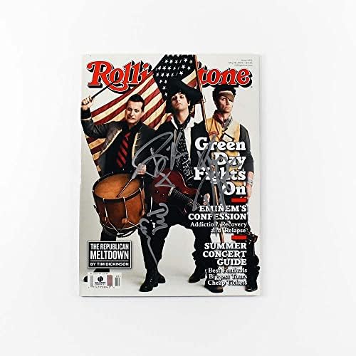 Green Day Rolling Stone Dergisi İmzalı Otantik ' GA ' coa'yı İmzaladı
