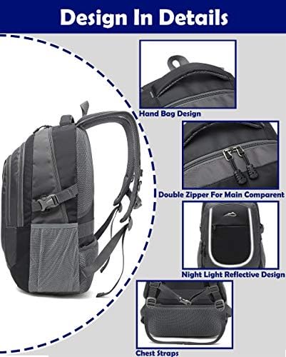 Kolej için sırt çantası Sağlam Bookbag Seyahat İş USB şarj portu ile dizüstü bilgisayar bölmesi Göğüs Askıları Anti