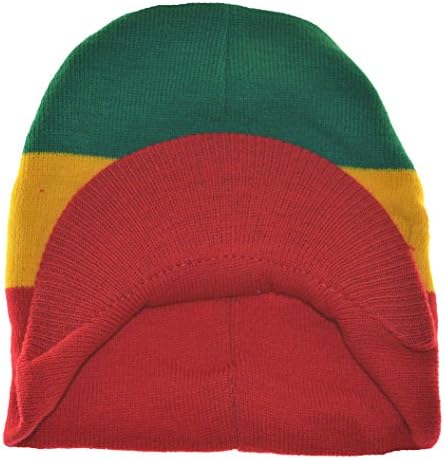 Nayt Rasta Vizör Bere Kap Şerit Jamaika Reggae Kırmızı Sarı Yeşil