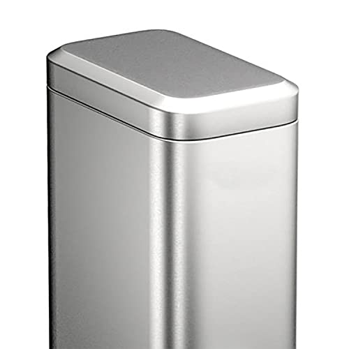 XSJHJDR 5L / 1.3 Galon Dikdörtgen Metal Adım çöp tenekesi, Sessiz çöp tenekesi için Ayak Pedalı ile Banyo, Tuvalet