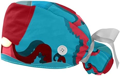 2 Adet Gözlük Kedi Pop Art çalışma Şapka düğmeleri ile elastik Kabarık Kap ter Bandı ile