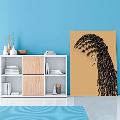 GCOYOZD Afrika Kıvırcık Saç Berber Dükkanı Saç Güzellik Salonu Çizim Posteri Tuval Boyama duvar sanat posterleri Yatak