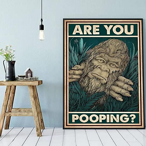 eedee Aşk Bigfoot Posteri, Kaka Yapıyor Musun Posteri, Bigfoot Banyo Posteri, Bigfoot Tuvalet Peçete Duvar Sanatı,