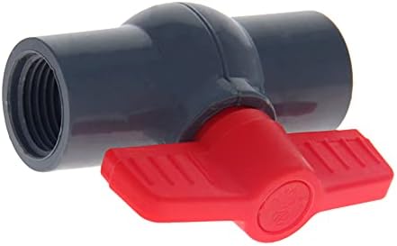 Bettomshın 1 Adet ID 32mm Kompakt T-Kolu Su Kapatma Vanaları, 20.3 mm Dişi Dişli Inline Plastik Küresel Vana Sulama