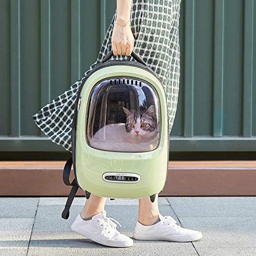 PETKIT Breezy evcil hayvan taşıyıcı Kediler ve Küçük Köpekler için Yeşil Sırt Çantası, Yürüyüş ve Dış Mekan Kullanımı