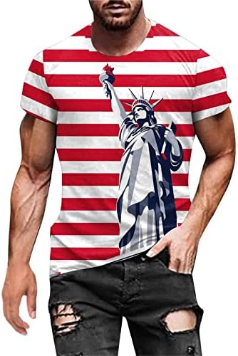 2023 Yeni Erkek Yaz Bağımsızlık Günü Moda 3D Dijital Baskı T Shirt Kısa Kollu Koşu Uzun Kollu Erkek