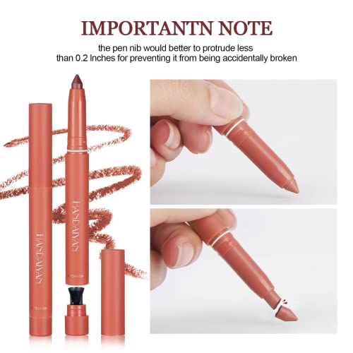 Anglicolor Mat Dudak kalemi ,12 Çeşitli Renkler Yüksek Pigmentli Doğal Dudak Makyajı Yumuşak Kalemler Hassas, HANDAIYAN