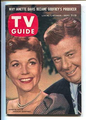 TV Rehberi 9/7/1957-Arthur Godfrey-Janette Davis kapak-Illinois-Etiket yok - gazete standı kopyası-VF-