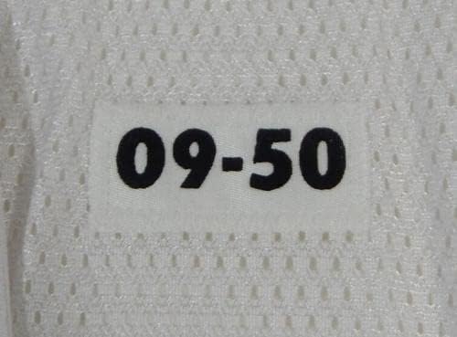 2009 San Francisco 49ers Boş Oyun Verilen Beyaz Forma Reebok 50 DP24091 - İmzasız NFL Oyunu Kullanılmış Formalar