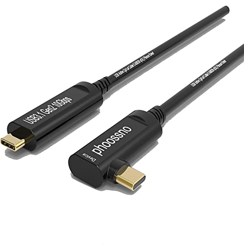 phoossno USB C'den C'ye Fiber Optik Kablo USB 3.1 Tip C Kablo 10Gbps 50FT Microsoft Azure ile uyumlu Logitech Kamera